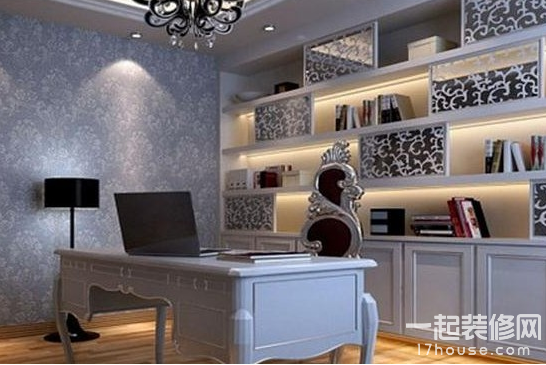 欧式书房吊顶装修效果图 欧式书房吊顶装修效果图